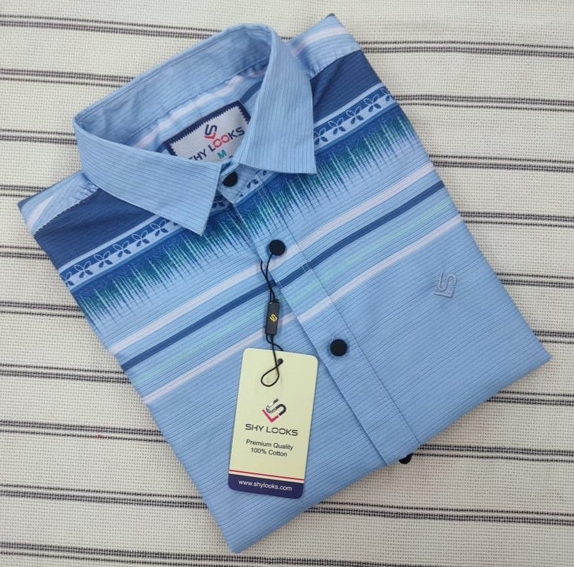 Shy Looks Luxury Spandex Print Shirt