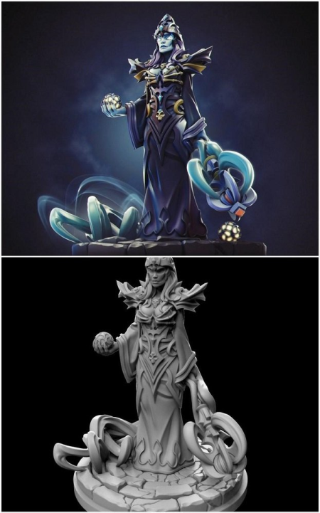 Sorceress Statue – 3D Print Model