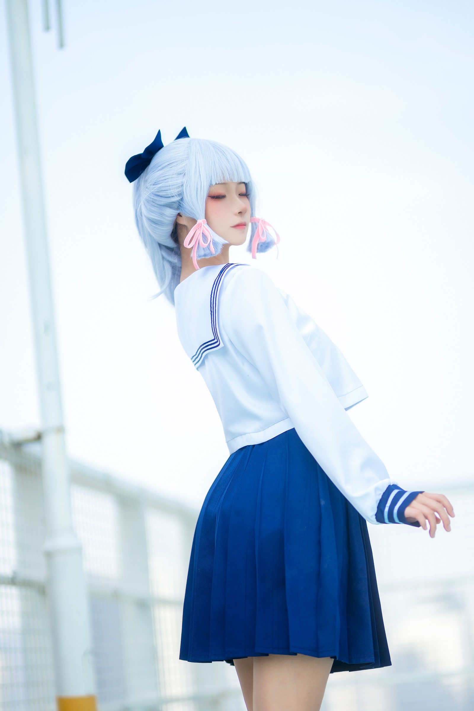 Seya-狮砸 – 原神 凌华 JK Cos 写真集（6P-57MB）插图