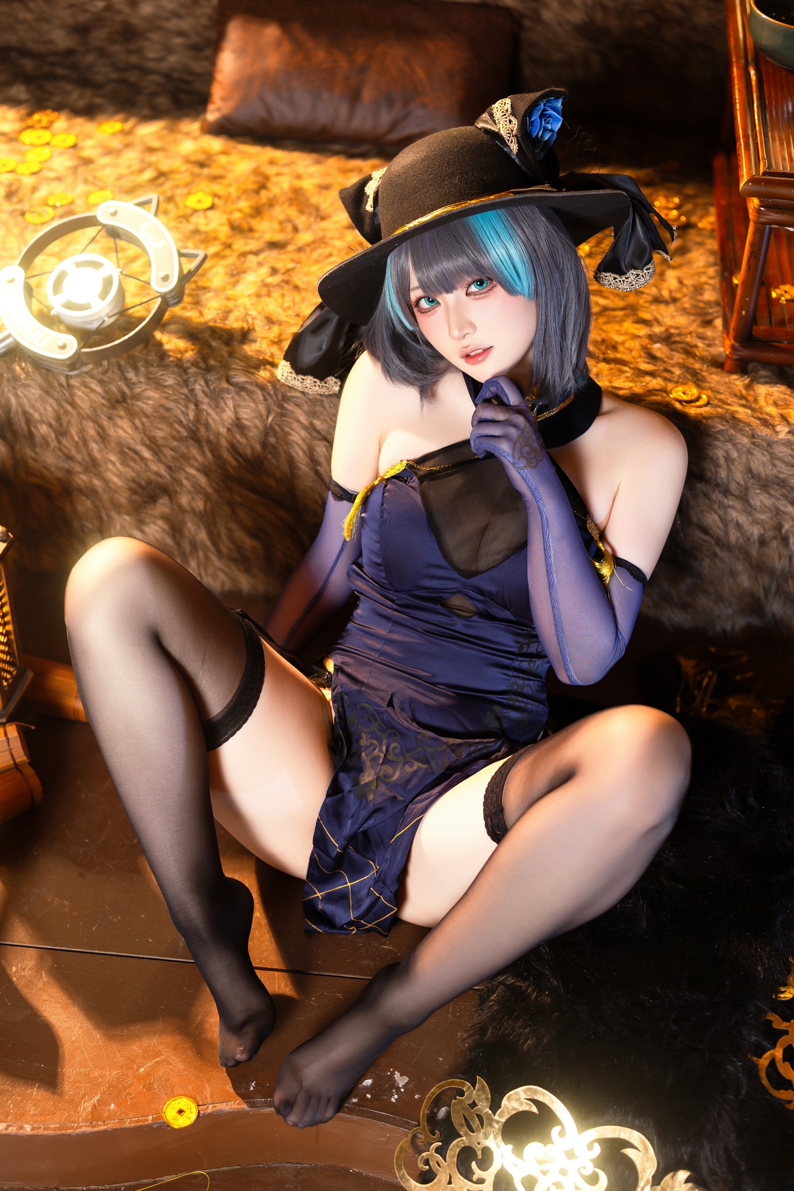 屿鱼 Yuyu 金装猫猫头 原创 Cosplay 写真集（60P｜747MB）插图5