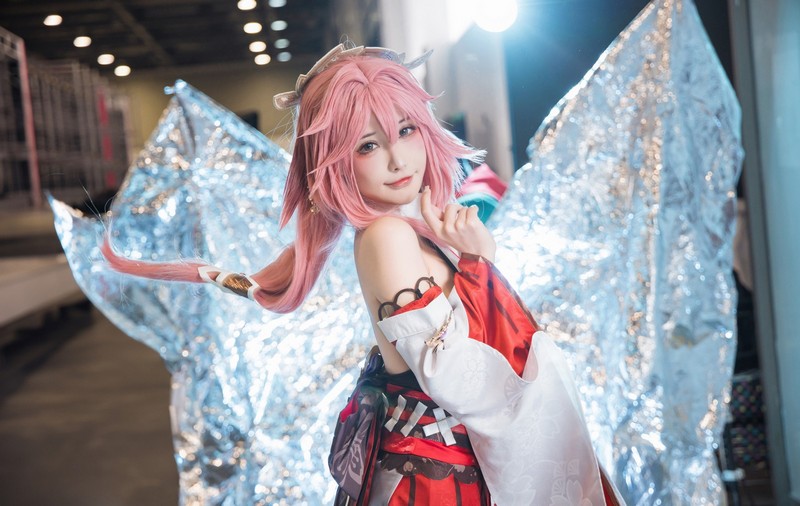 糖果果Candy 八重神子 Cosplay 高清写真【18P｜318MB】插图4