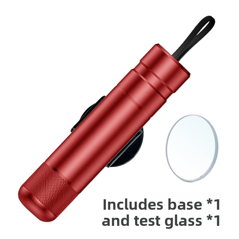 Red 2-in-1 Emergency Car Escape Tool - Spring-Loaded Window Breaker & Seatbelt Cutter