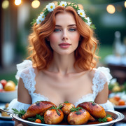 Garden wedding Redhair 0 01