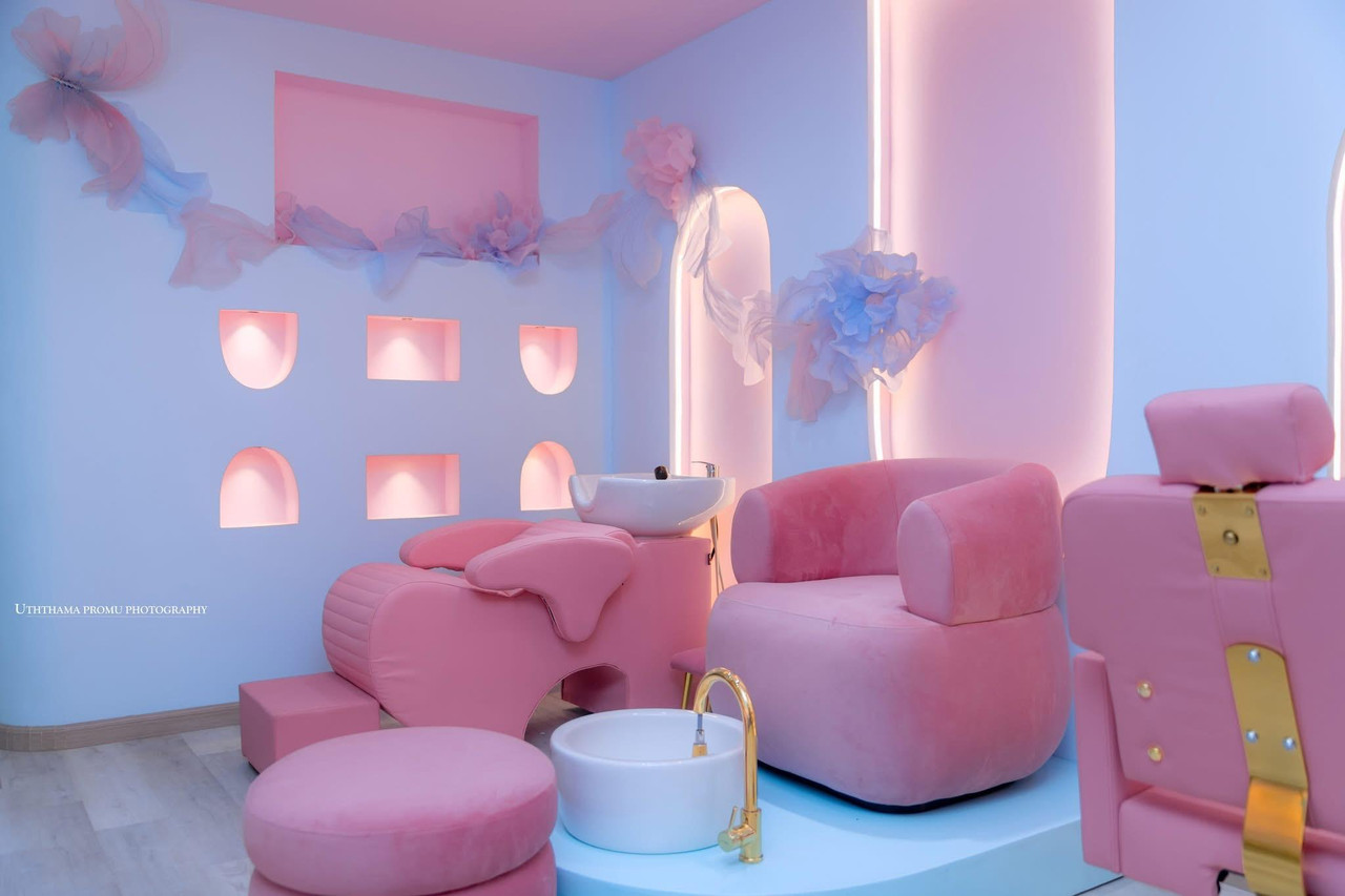 Rosy Salon Interior