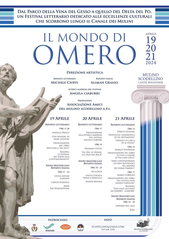 Il 19-20-21 Aprile il Mondo di Omero arriva al Mulino Scodellino di Castel Bolognese per una tre giorni imperdibile