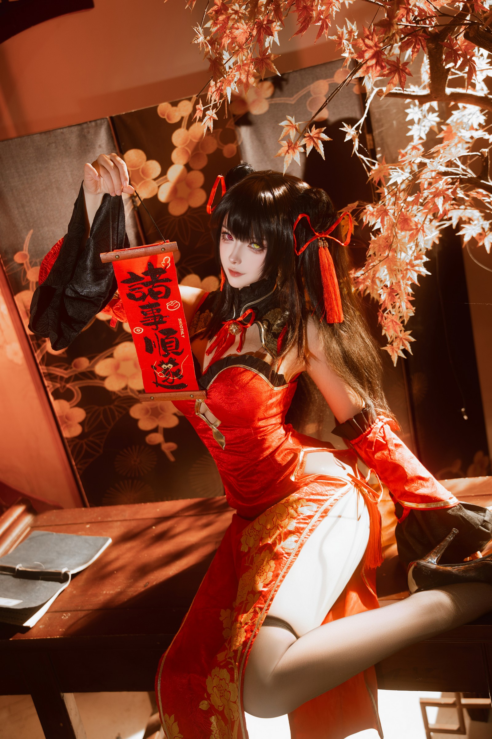 Seya-狮砸 – 25年01月限定 狂三旗袍 Cos 高清写真 1（12P-142.2MB）插图5