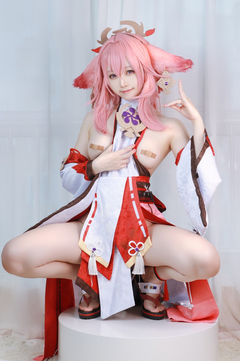 Asagiriai（愛ちゃん）原神 八重神子 Yae Miko Cosplay写真图集 35P (465MB)插图7