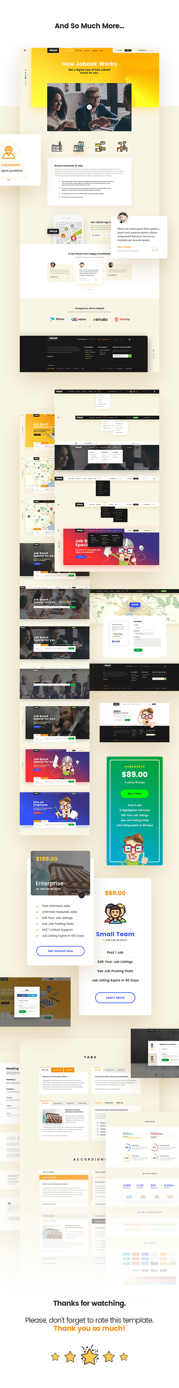 Jobook - A Unique Job Board Website PSD Template