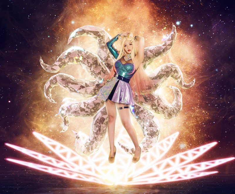 Hana Bunny KDA 阿狸 Cosplay写真｜英雄联盟 KDA Ahri 高清图片合集[10P-66.5M]插图3