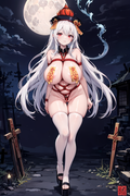 05071-2318060337-1girl-mature-female-solo-huge-breasts-sagging-breasts-jiangshi-no-bra-cleavage