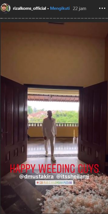 Suami Sheila Marcia saat acara pernikahan