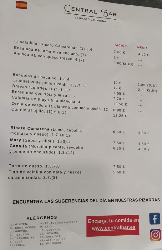 Experiencia Central Bar - Ricard Camarena - Mercado Central - Dónde almorzar en Valencia: Esmorzaret, cremaet y más - Forum Valencia