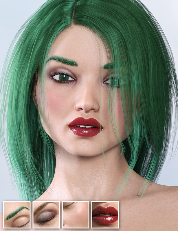 00 main ly peppermint cheer make up daz3d