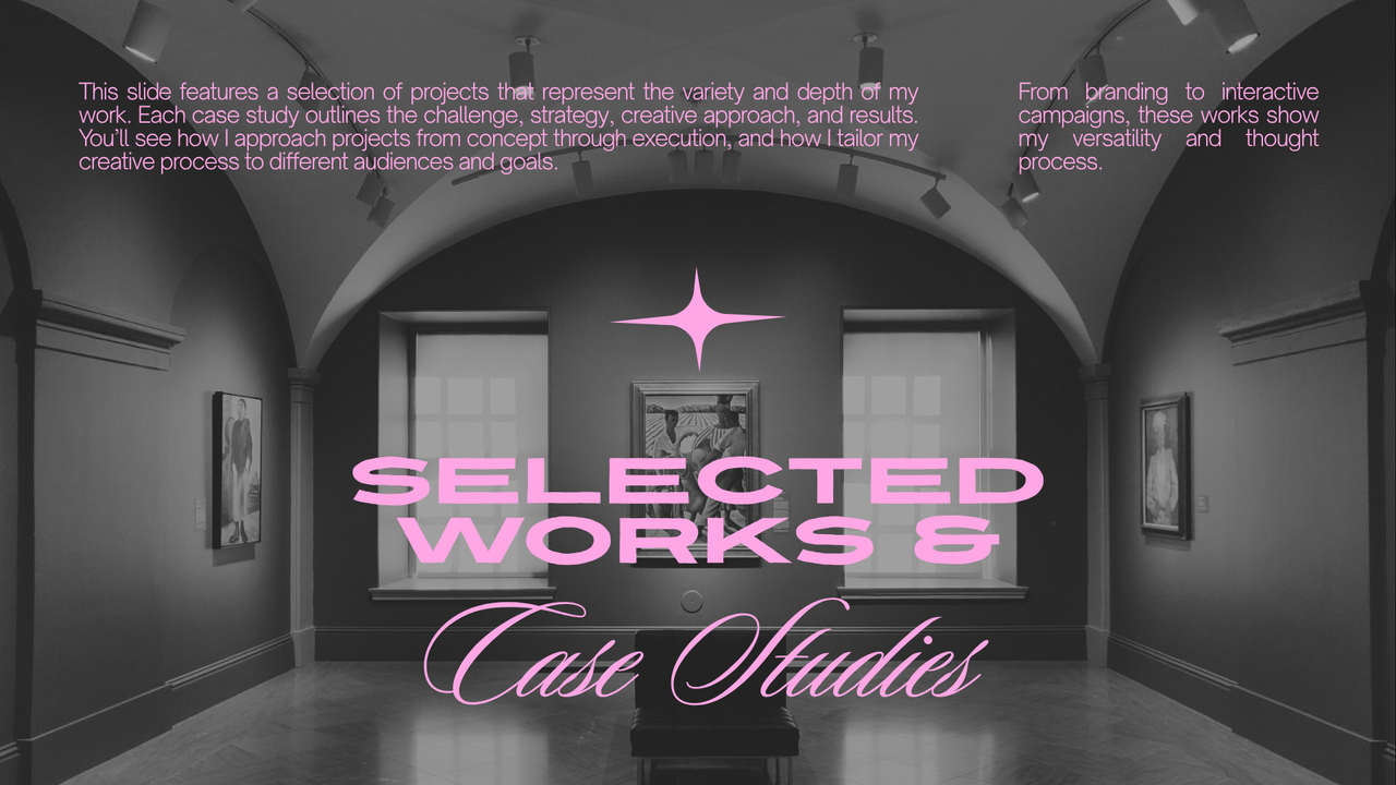 Black and Pink Modern Clean Portfolio Presentation