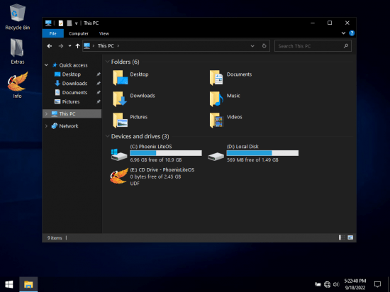 Windows 10 Lite 21H2 Enterprise LTSC Build 19044.2075 x64 By Phoenix 2022