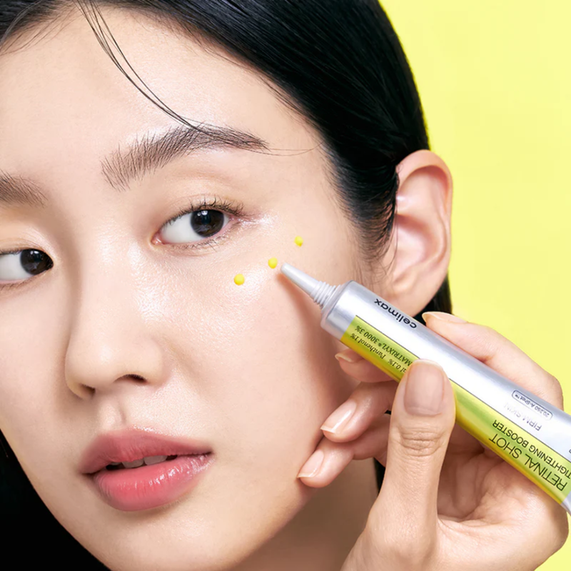 Booster facial coreano con retinal que mejora la firmeza y arrugas.