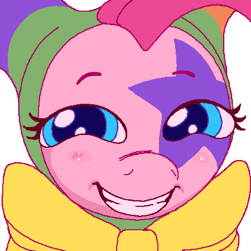 3532168__safe_artist-colon-mouseu_pinkie pie_earth pony_pony_g4_animated_gif_jester outfit_simple ba