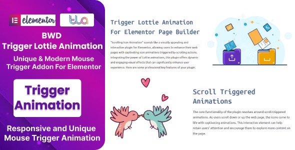 BWD Trigger Lottie Animation Addon For Elementor WordPress