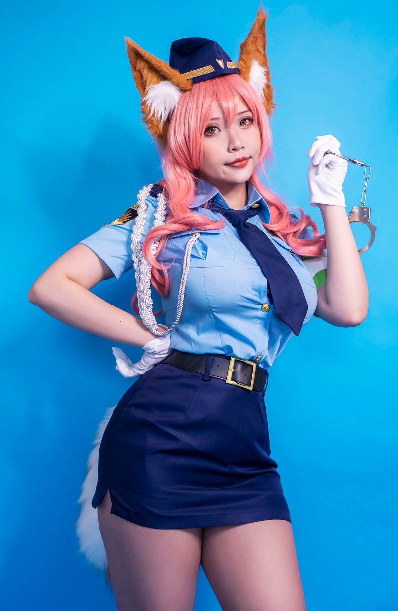 Hana Bunny 玉藻前警察 Cosplay写真｜Fate Tamamo Police 高清图片合集[10P-45.9M]插图