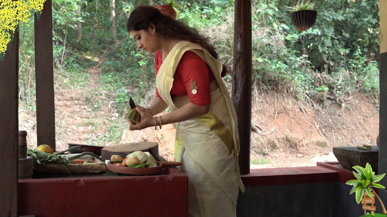 Curvy Beautiful Malyali Lady Sexy Big Boobs and Tummy in Kerala Saree.mkv_snapshot_00.28.178