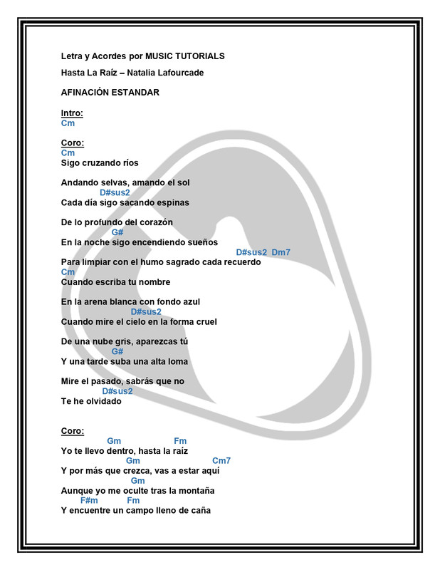 Hasta La Raíz Natalia Lafourcade Letra y Acordes by MUSICTUTORIALS_page-0001