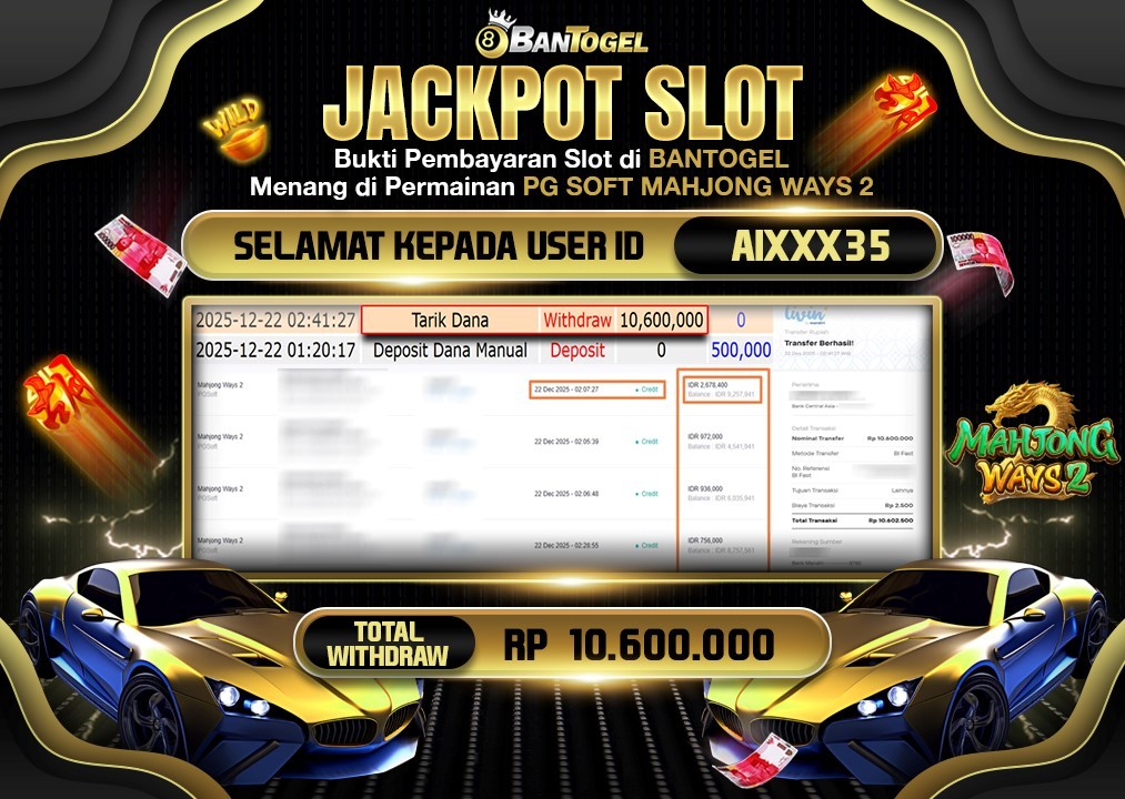 BUKTI JACKPOT LUNAS BANTOGEL