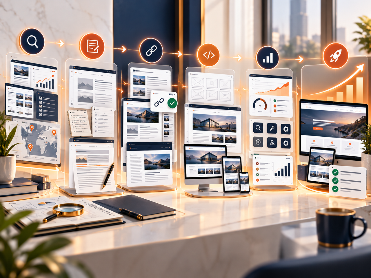 Complete professional digital services workflow