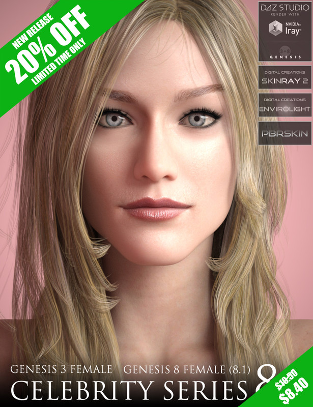 Celebrity Series 86 for Genesis 3 and Genesis 8 Female (8.1) Celebrity Series 86 for Genesis 3 and Genesis 8 Female (8.1)