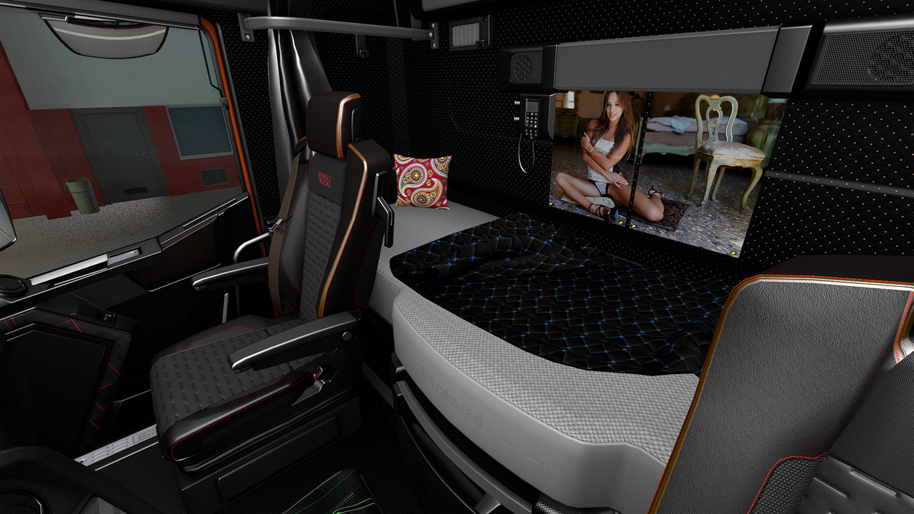 Dark Interior For Renault Range T Ets2 Mods Euro Truck Simulator 2 Mods Ets2 Trucks Maps