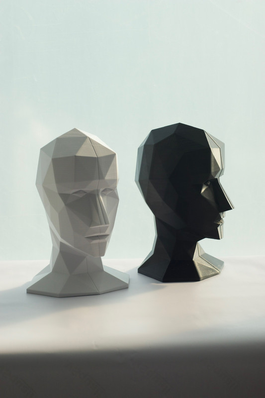 Cabe&ccedil;a Geom&eacute;trica 3D Decorativa - Suporte para Fone de Ouvido