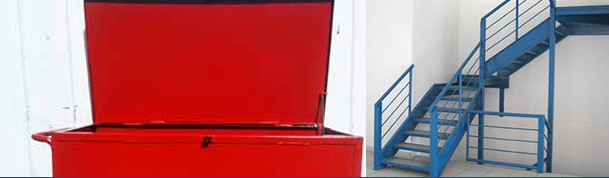 Ejemplo de carpintería metálica realizada por Prosigna, incluye estructuras de metal trabajadas con precisión