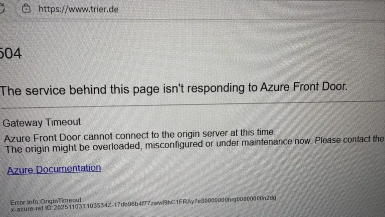 Azure Front Door-Störung