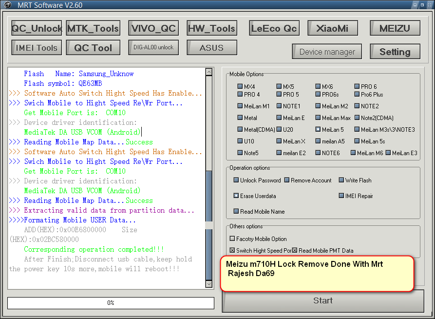 Meizu M3 Note M710h Lock Remove Done With Mrt Gsm Forum
