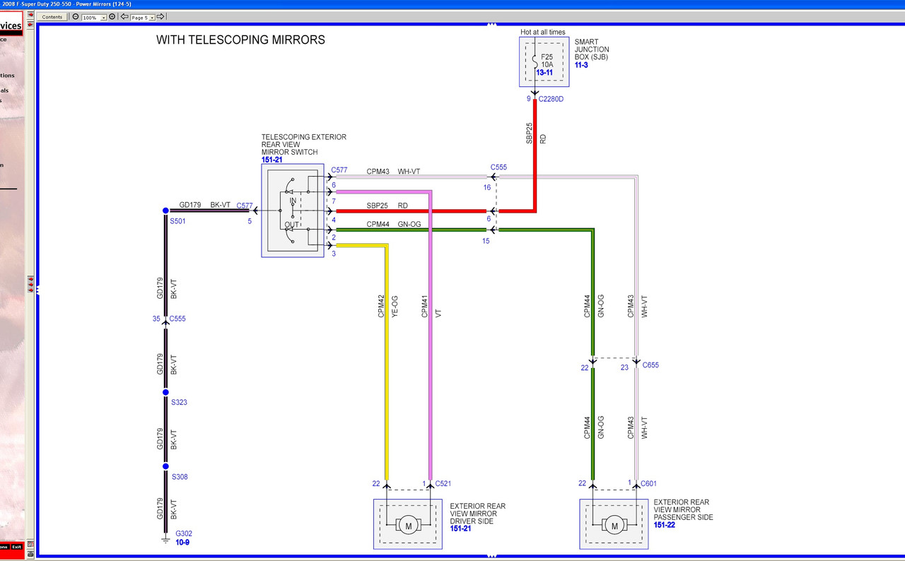 Mirror wiring diagram | Ford Powerstroke Diesel Forum