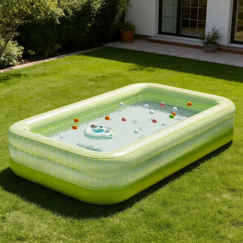 Идеальный отдых дома: надувной бассейн во дворе