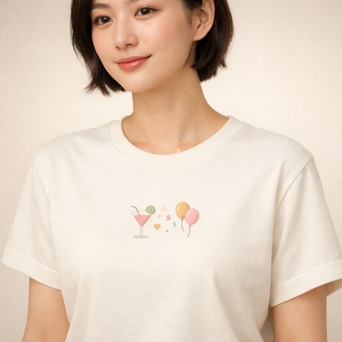 [Image: Premium-cotton-tee-with-pastel-mocktail-party-icons.jpg]