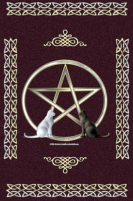 Wiccan pentacle blank book of shadows