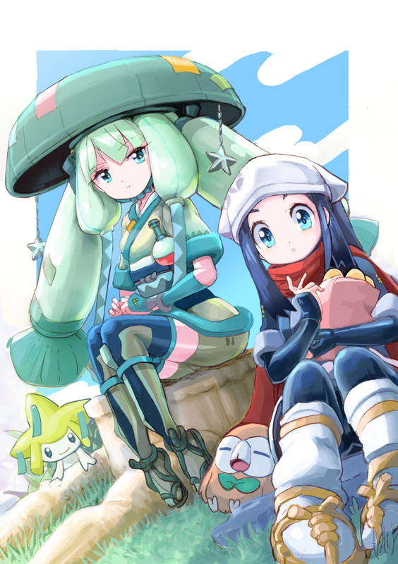 hatsune-miku-akari-rowlet-jirachi-and-st