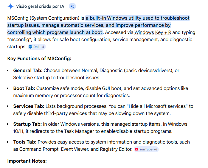 Key Functions of MSConfig: Key Functions of MSConfig: PIX 409.204.628-63