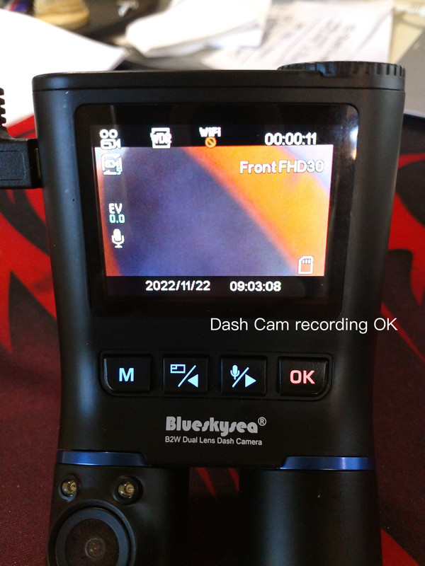 My new Blueskysea B2W Dash Cam display keeps turning its self off Any