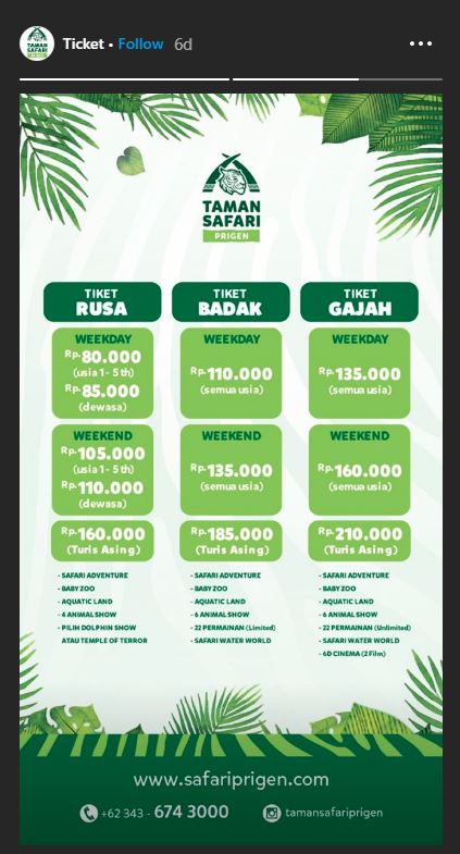 Info ttg Harga Tiket Masuk Taman Safari Prigen 2020 Booming