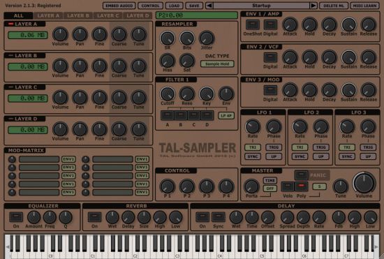 Togu Audio Line TAL-Sampler 3.1.0 (x64) Togu Audio Line TAL-Sampler 3.1.0 (x64)