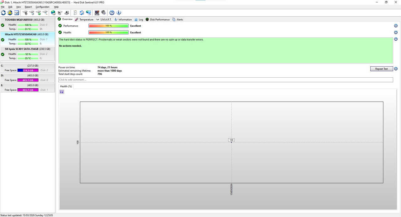 Hitachi 7200 2 5 500GB 04 110426PCJ400GLHE637J 100