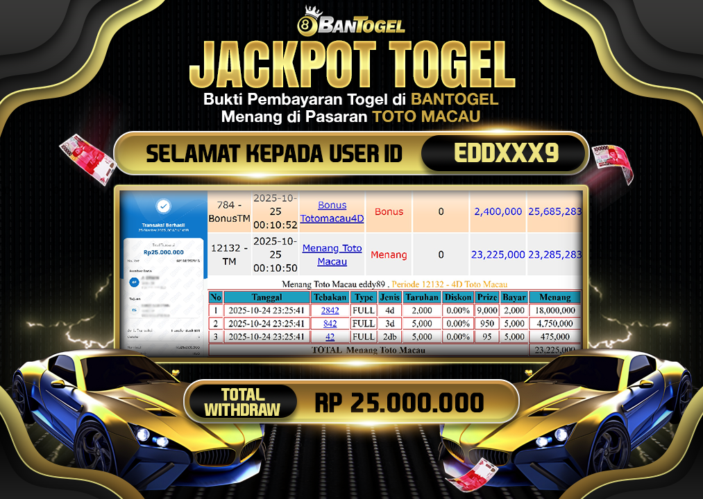 BUKTI JACKPOT LUNAS BANTOGEL