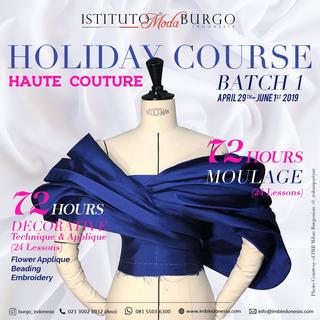 HOLIDAY COURSE - HAUTE COUTURE - MOULAGE - BEADING - FLOWER MAKING - EMBROIDERY