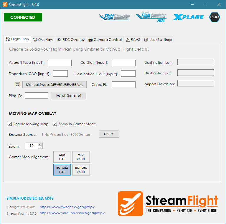Flight Plan Tab