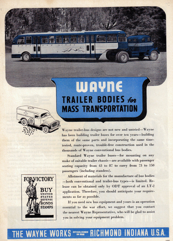 Wayne '43 Trailer Bodies for Mass Transportation — Postimages