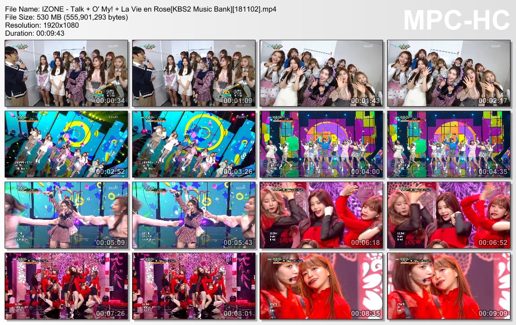 IZONE - Talk   O' My!   La Vie en Rose[KBS2 Music Bank][181102].