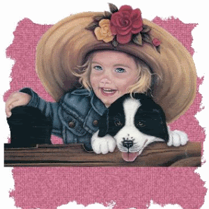Dog-Girl-Straw-Hat