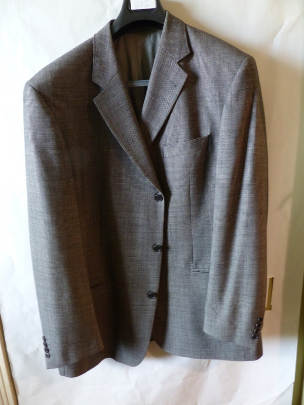 HUGOBOSS SLIM FIT SUIT JACKET IN HOUNDSTOOTH 37265/030 MENS US 48 ITALIAN 58